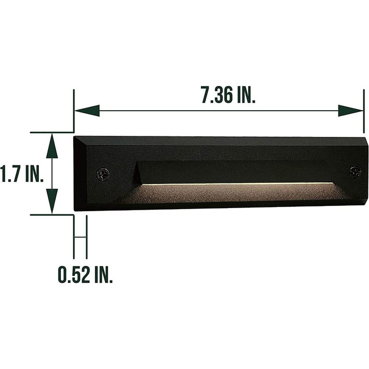 Outdoor Landscape Lighting LED 12V Low Voltage STLA06 2x/6x/12x Package 2W Slim Black Low Voltage 2700K/3000K Warm White Integrated LED Outdoor Step Lights Package, 12V LED Deck Lights Landscape Lights