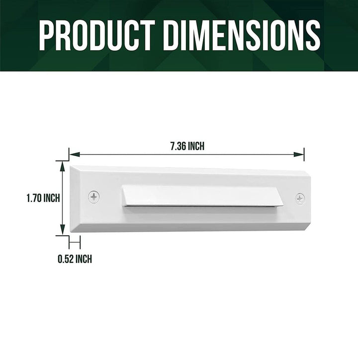 Outdoor Landscape Lighting LED 12V Low Voltage STLA06 6-Pack 2W Slim White Low Voltage 2700K Warm White Integrated LED Outdoor Step Lights Package, 12V LED Deck Lights Landscape Lights