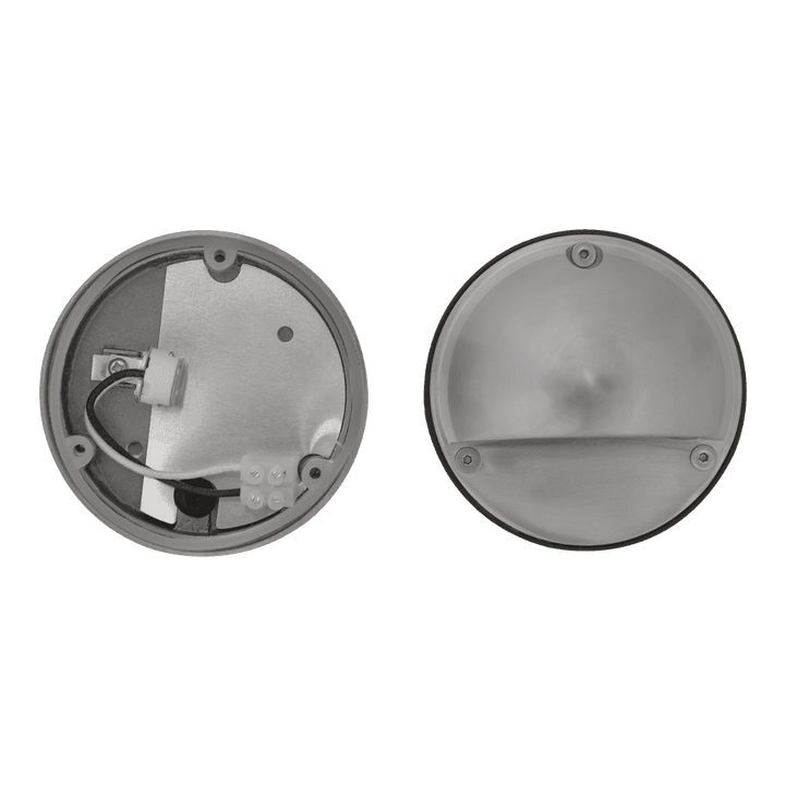 Outdoor Landscape Lighting LED 12V Low Voltage STS09 4x/8x/12x Package LED Round Stainless Steel Deck Light Surface Mount 12V Low Voltage Landscape Lighting 3W 3000K Bulb