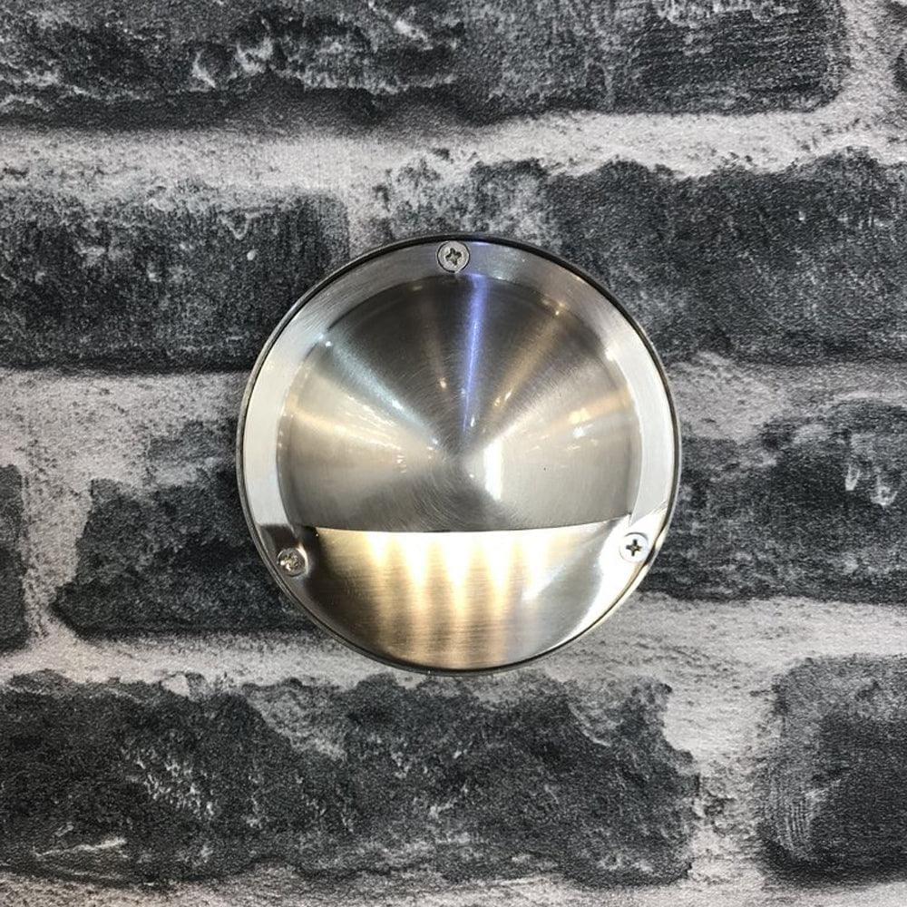 Outdoor Landscape Lighting LED 12V Low Voltage STS09 4x/8x/12x Package LED Round Stainless Steel Deck Light Surface Mount 12V Low Voltage Landscape Lighting 3W 3000K Bulb