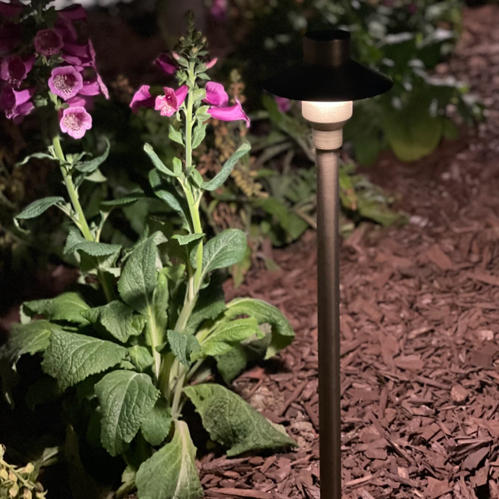 Outdoor Landscape Lighting LED 12V Low Voltage BPLP09 Tulay SH 18" Antique Brass Path Light Low Voltage Outdoor Lighting