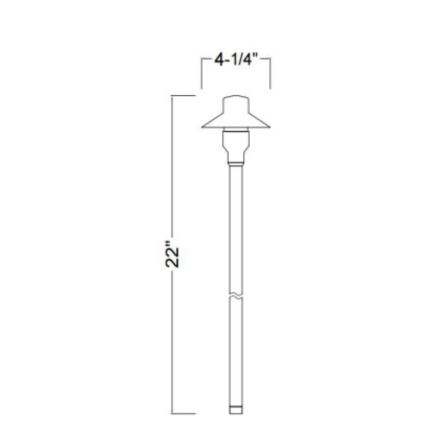 Outdoor Landscape Lighting LED 12V Low Voltage BPLP09 Tulay SH 18" Antique Brass Path Light Low Voltage Outdoor Lighting