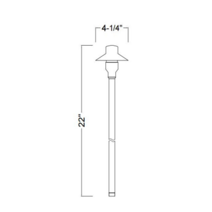Outdoor Landscape Lighting LED 12V Low Voltage BPLP09 Tulay SH 18" Antique Brass Path Light Low Voltage Outdoor Lighting