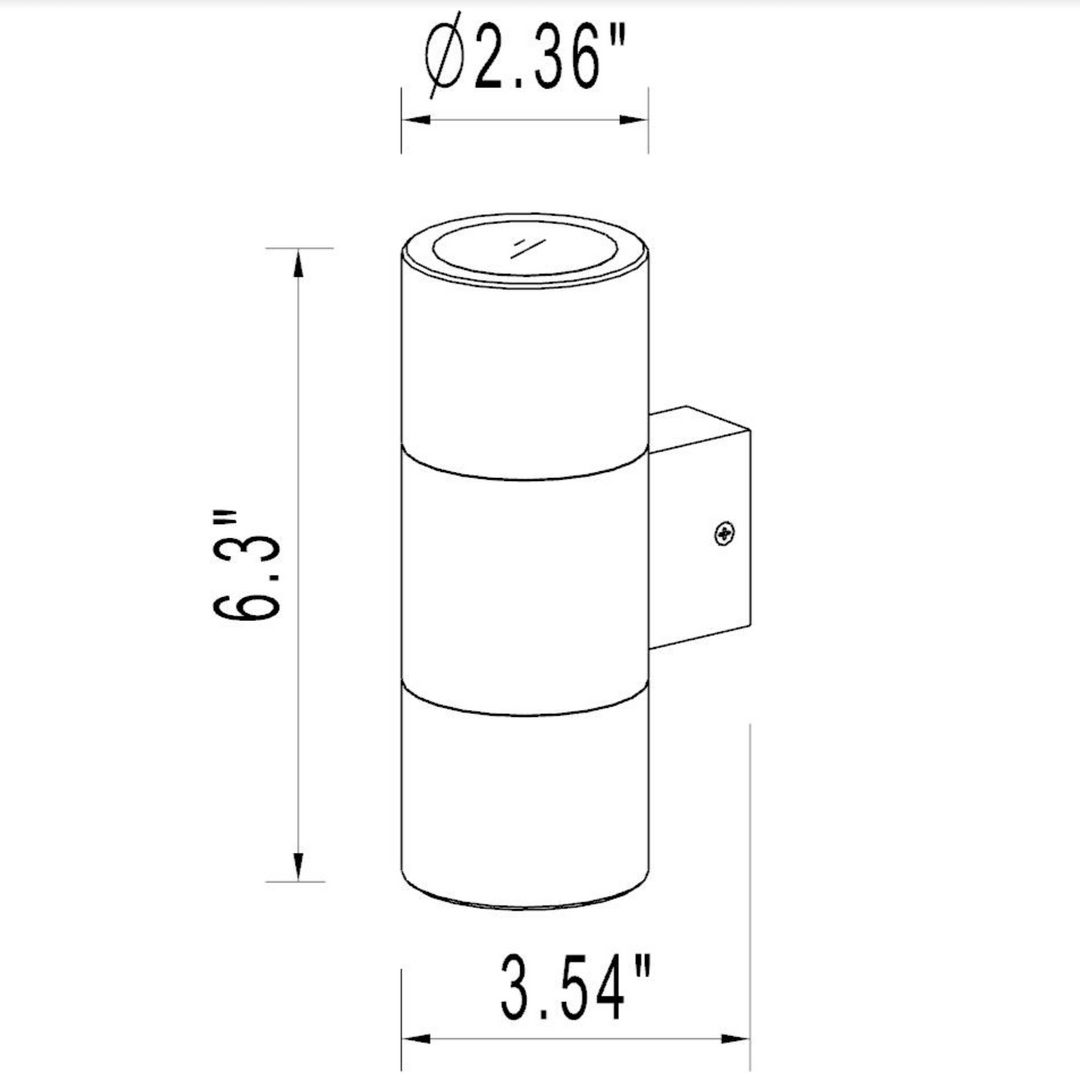 Outdoor Landscape Lighting LED 12V Low Voltage SCSP02 Stelvio Sconce White Finish Up/Down Light Low Voltage Outdoor Lighting