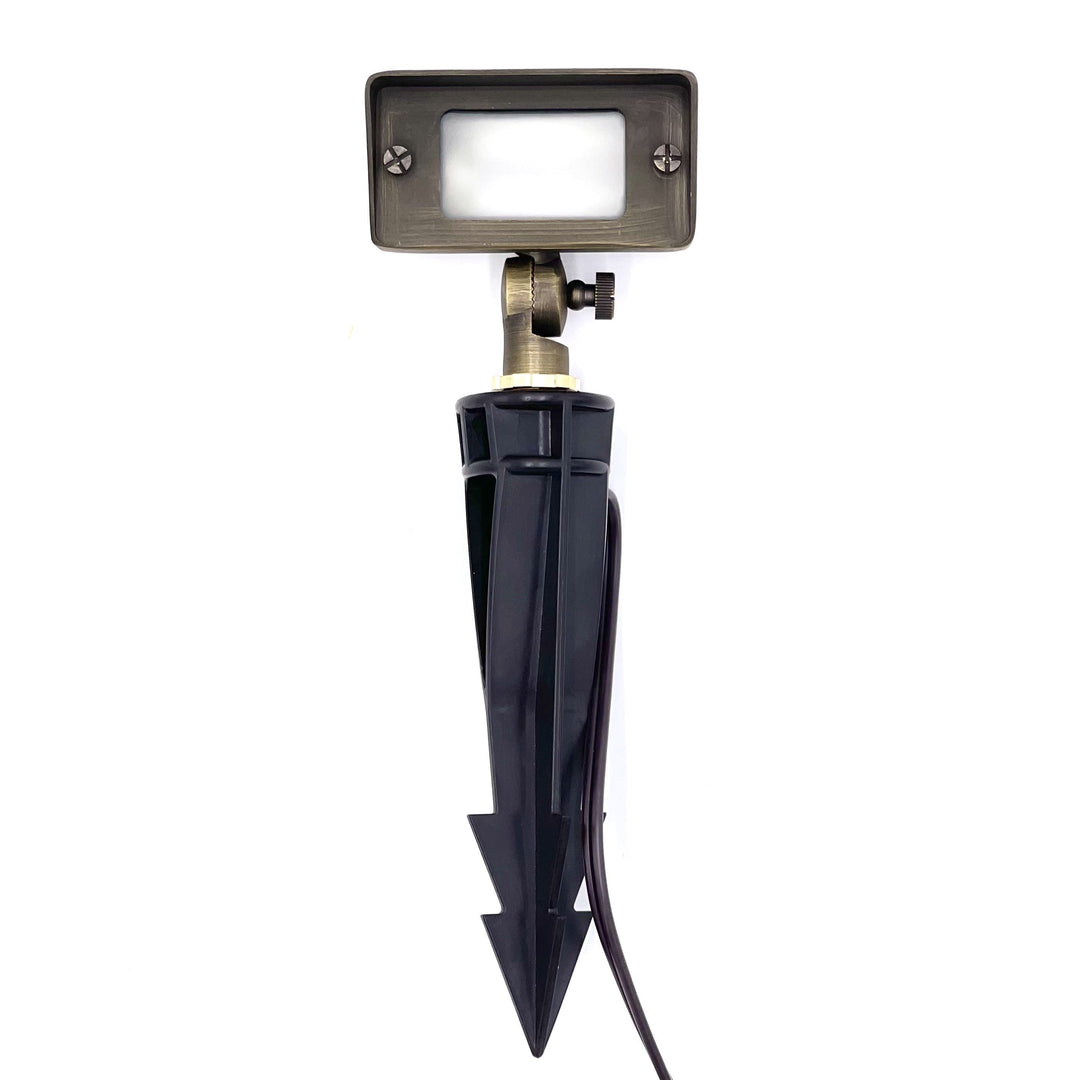 Outdoor Landscape Lighting LED 12V Low Voltage FLBP02 Tulay Antique Brass Squared Floodlight 4x/8x/12x G4 2W Dimmable 2700K Package Low Voltage Landscape Lighting