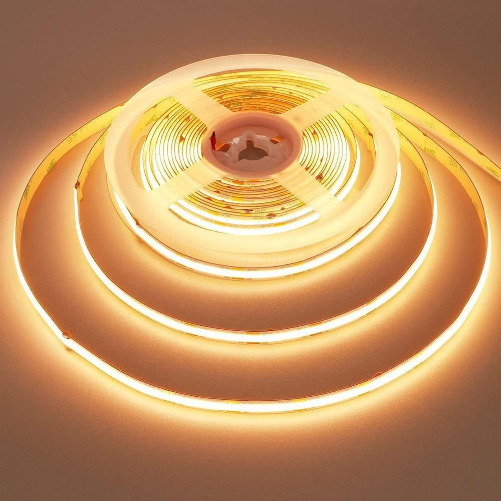 Outdoor Landscape Lighting LED 12V Low Voltage SLD04 16ft/32ft/82ft Dotless Single Color Linear 3.05W/ft for 8mm | 4.27W/ft for 10mm LED Strip Lights Low Voltage FCOB DC24V Tape Light 3000K Warm White ft