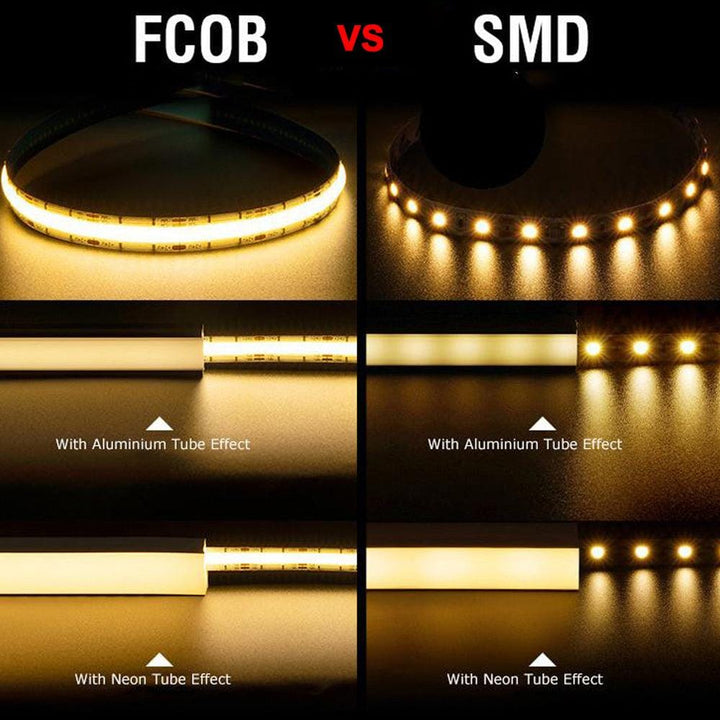 Outdoor Landscape Lighting LED 12V Low Voltage SLD04 16ft/32ft/82ft Dotless Single Color Linear 3.05W/ft for 8mm | 4.27W/ft for 10mm LED Strip Lights Low Voltage FCOB DC24V Tape Light