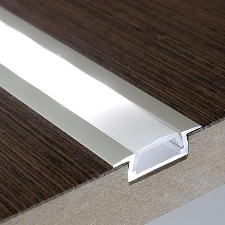 Outdoor Landscape Lighting LED 12V Low Voltage AP44M 8 ft Aluminum Channel Flush Mount 0.70″(W) x 0.31″(H) for LED Strip Lights | 10 Pack