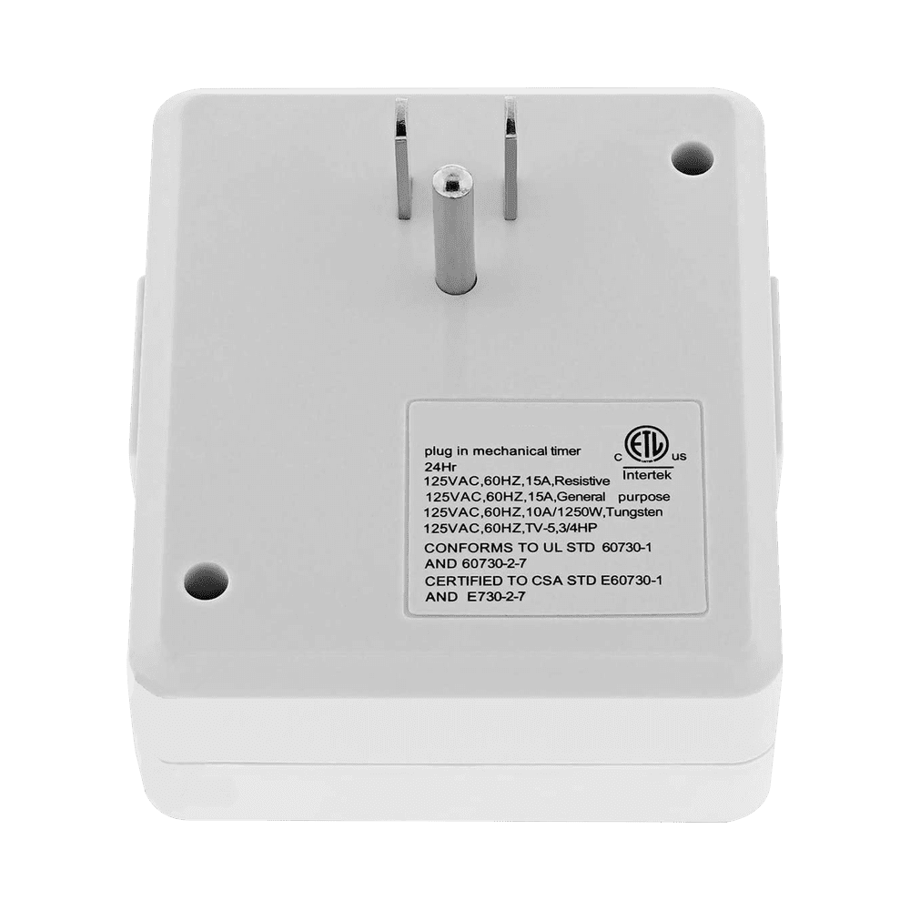 Outdoor Landscape Lighting LED 12V Low Voltage TM02 Indoor Plug In Timer | Mechanical Clock for Garden Lights Transformers 24 Hour
