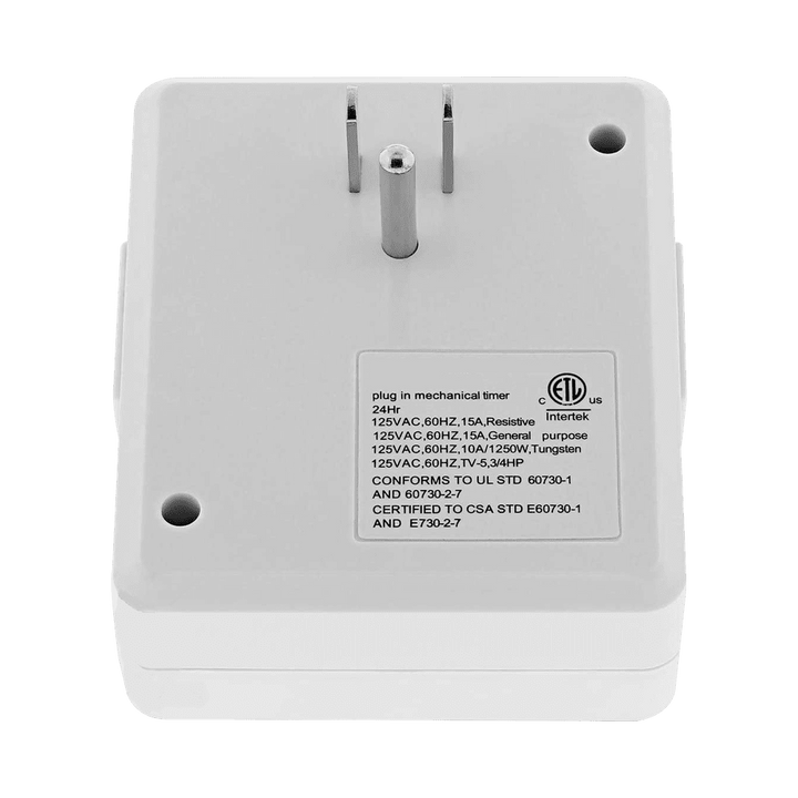 Outdoor Landscape Lighting LED 12V Low Voltage TM02 Indoor Plug In Timer | Mechanical Clock for Garden Lights Transformers 24 Hour