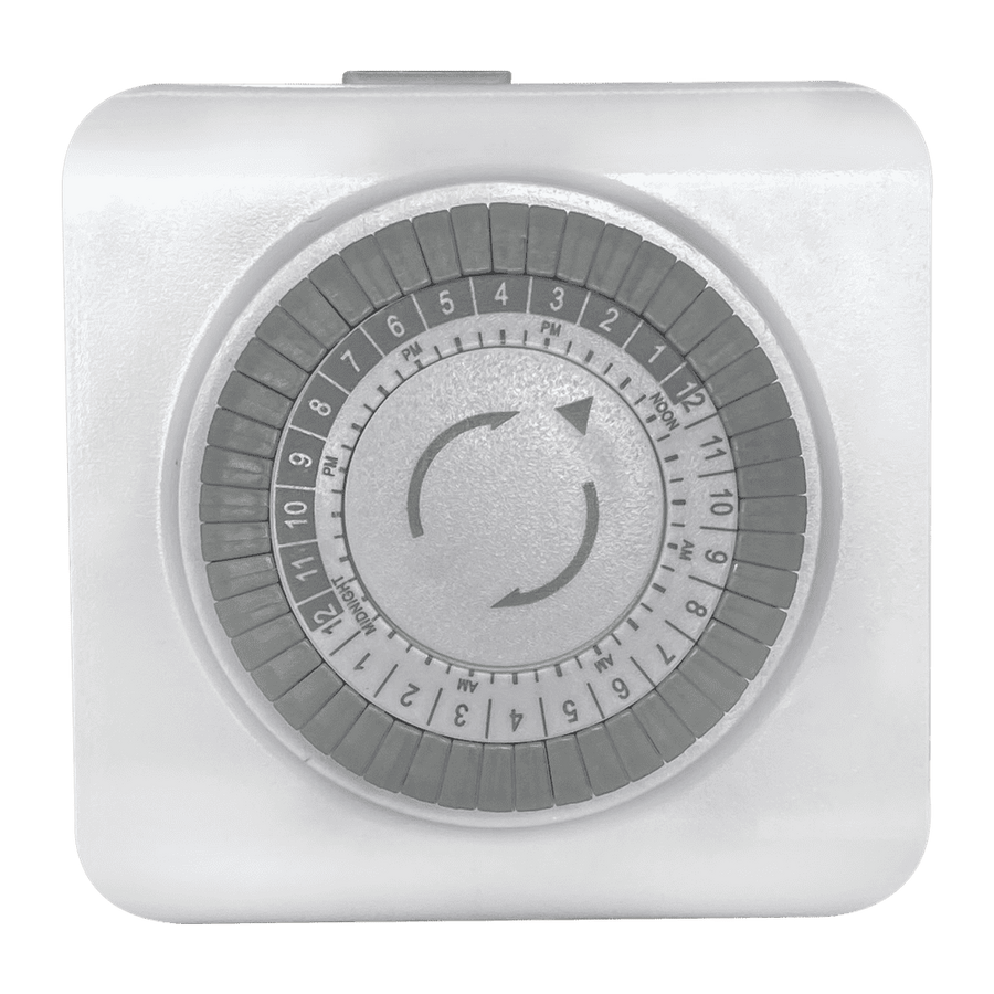Outdoor Landscape Lighting LED 12V Low Voltage TM02 Indoor Plug In Timer | Mechanical Clock for Garden Lights Transformers 24 Hour