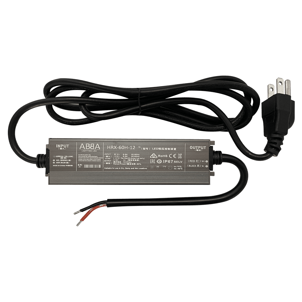 Outdoor Landscape Lighting LED 12V Low Voltage TSD60 DC 60W Digital Transformer 5 Amp IP67 | Low Voltage Power Supply