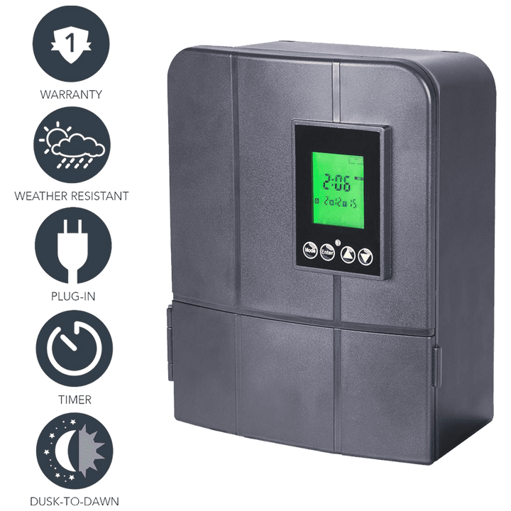 Outdoor Landscape Lighting LED 12V Low Voltage TSP300 AC 300W Digital Commercial Plastic Transformer | 12V Low Voltage Power Supply