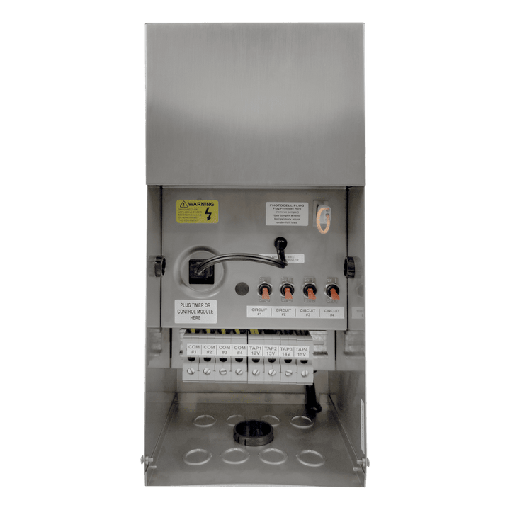 Outdoor Landscape Lighting LED 12V Low Voltage TSR1200 AC 1200W Manual Stainless Steel Transformer | Low Voltage Power Supply