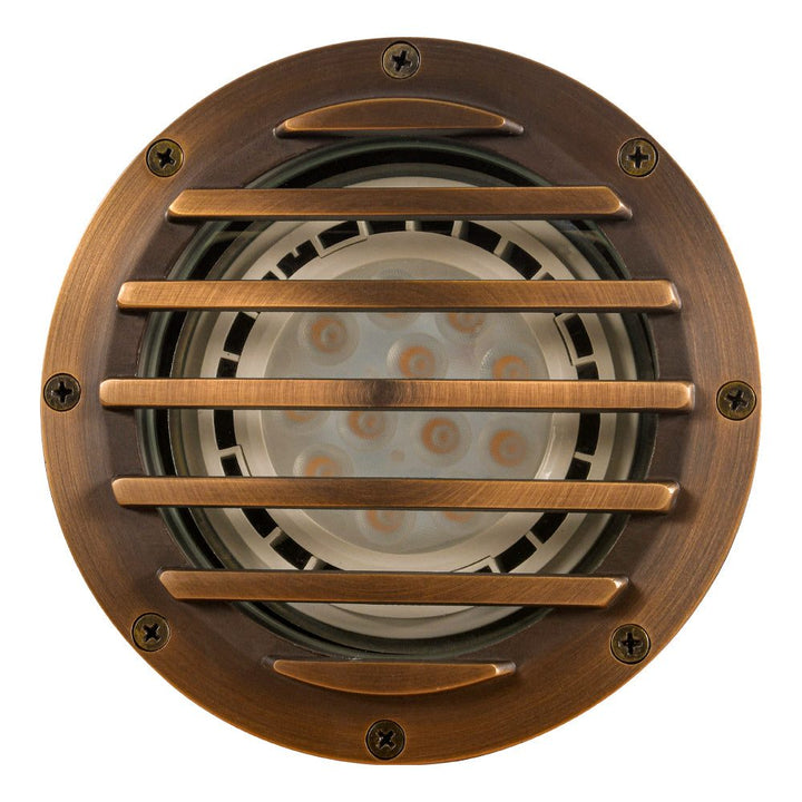 Outdoor Landscape Lighting LED 12V Low Voltage UNB01 Cast Brass In-Ground Well Light | 12V Low Voltage Landscape Light Lamp Ready PAR36 Socket