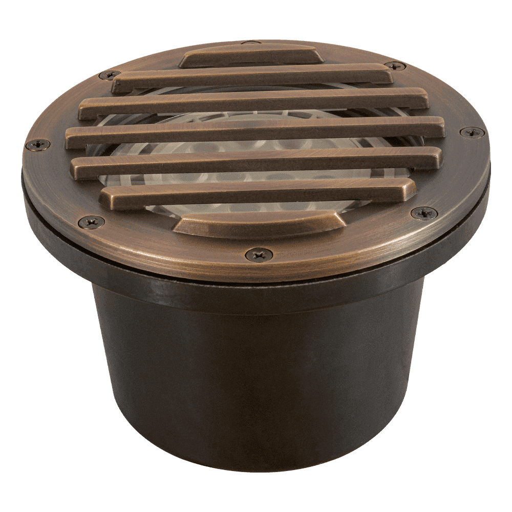 Outdoor Landscape Lighting LED 12V Low Voltage UNB01 4x/8x/12x Package Cast Brass 12V Low Voltage Grille Commercial LED In-ground Well Light IP65 Waterproof with PAR36 10W 160° 3000K Light Bulb