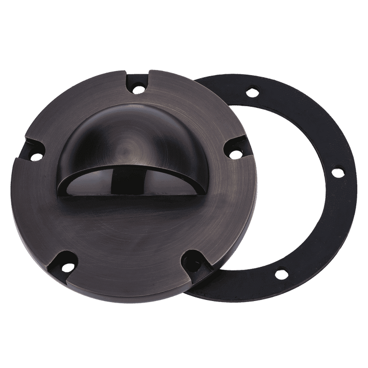 Outdoor Landscape Lighting LED 12V Low Voltage UNB02 4x/8x/12x Package Cast Brass 12V Low Voltage Half Moon Round LED In-ground Well Light IP65 Waterproof with MR16 5W 3000K Bulb