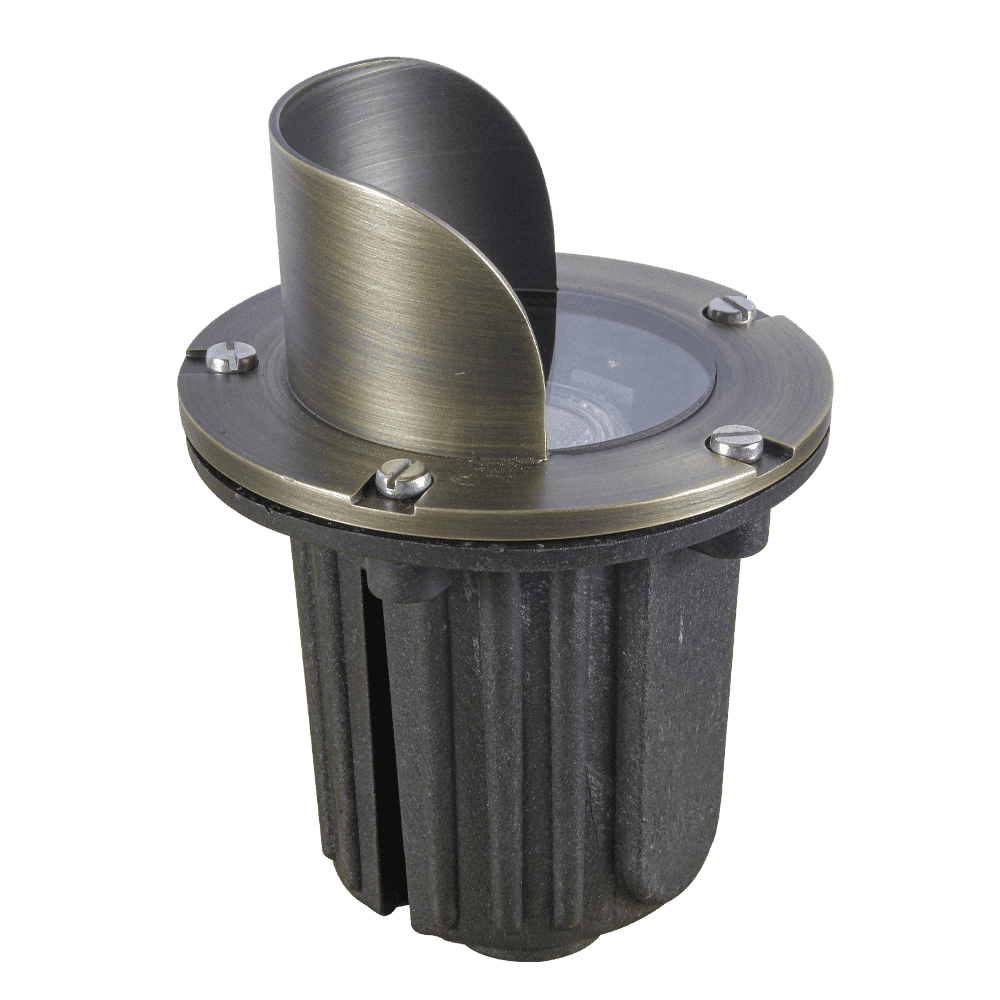 Outdoor Landscape Lighting LED 12V Low Voltage UNB03 4x/8x/12x Package Cast Brass 12V Low Voltage Shielded LED In-ground Well Light IP65 Waterproof with MR16 5W 3000K Bulb