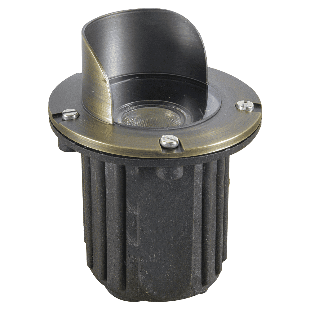 Outdoor Landscape Lighting LED 12V Low Voltage UNB03 4x/8x/12x Package Cast Brass 12V Low Voltage Shielded LED In-ground Well Light IP65 Waterproof with MR16 5W 3000K Bulb