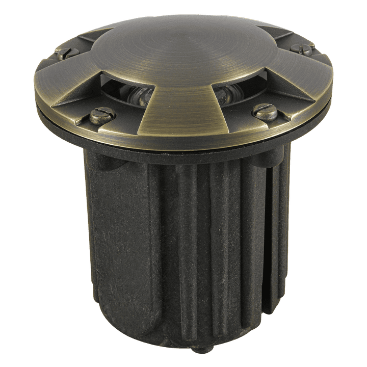 Outdoor Landscape Lighting LED 12V Low Voltage UNB07 4x/8x/12x Package Cast Brass 12V Low Voltage Round Multi-Directional LED In-ground Well Light IP65 Waterproof with MR16 5W 3000K Bulb