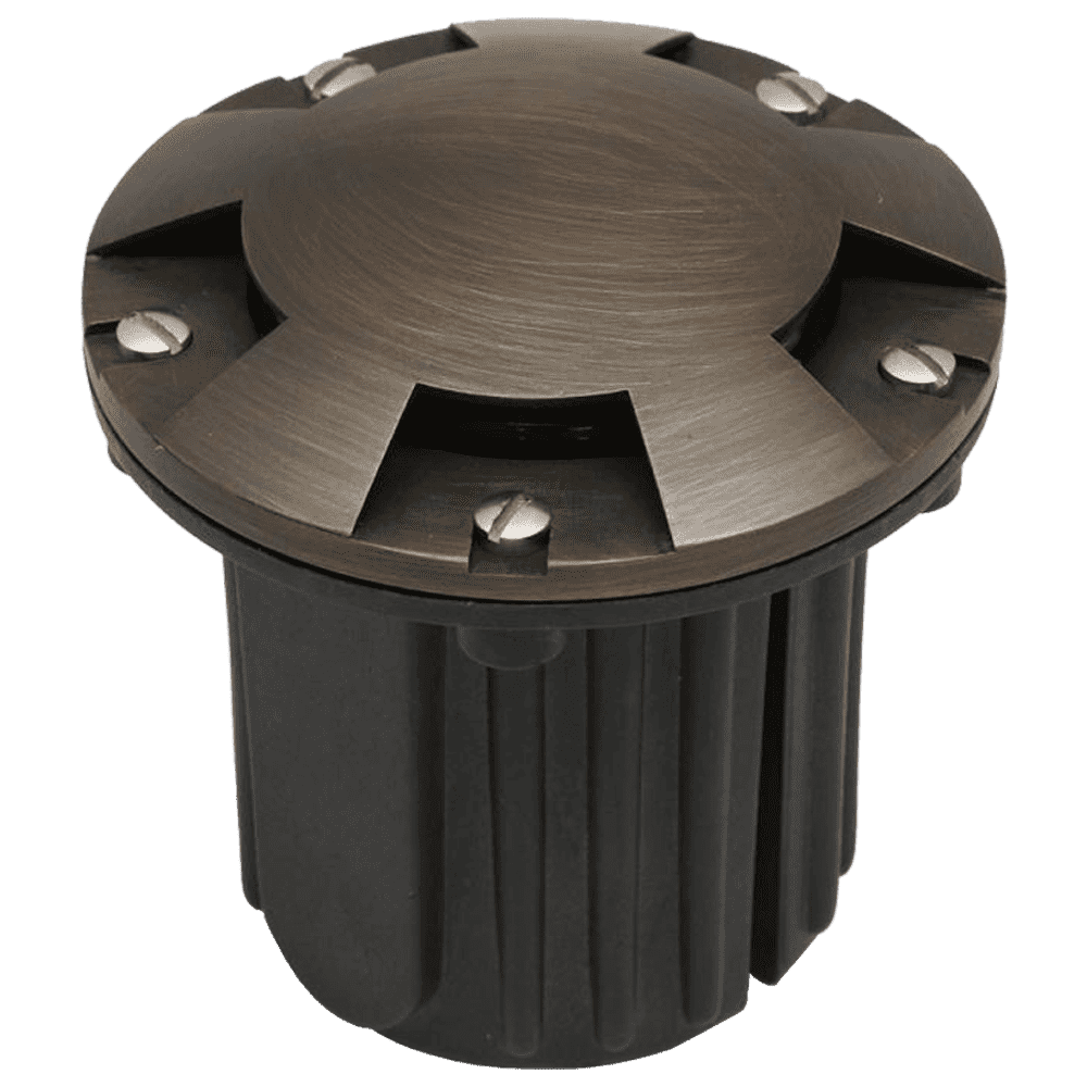 Outdoor Landscape Lighting LED 12V Low Voltage UNB07 4x/8x/12x Package Cast Brass 12V Low Voltage Round Multi-Directional LED In-ground Well Light IP65 Waterproof with MR16 5W 3000K Bulb