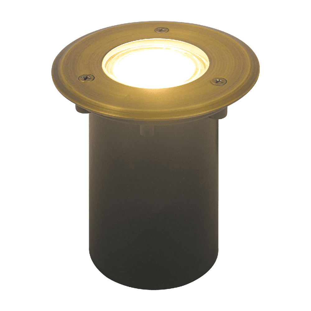 Outdoor Landscape Lighting LED 12V Low Voltage UNB12 4x/8x/12x Package Cast Brass 12V Low Voltage Round LED In-ground Well Light IP65 Waterproof with MR16 5W 3000K Bulb