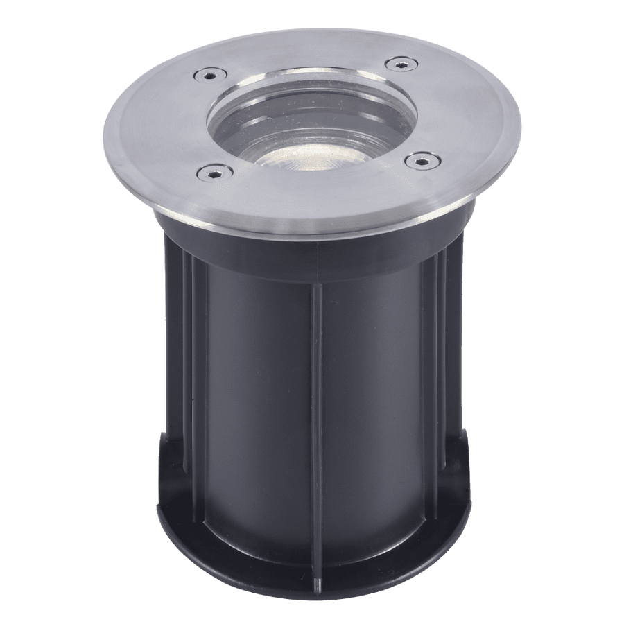 Outdoor Landscape Lighting LED 12V Low Voltage UNS02 Stainless Steel In-Ground Well Light | 12V Low Voltage Landscape Light Lamp Ready MR16 Socket Stainless Steel
