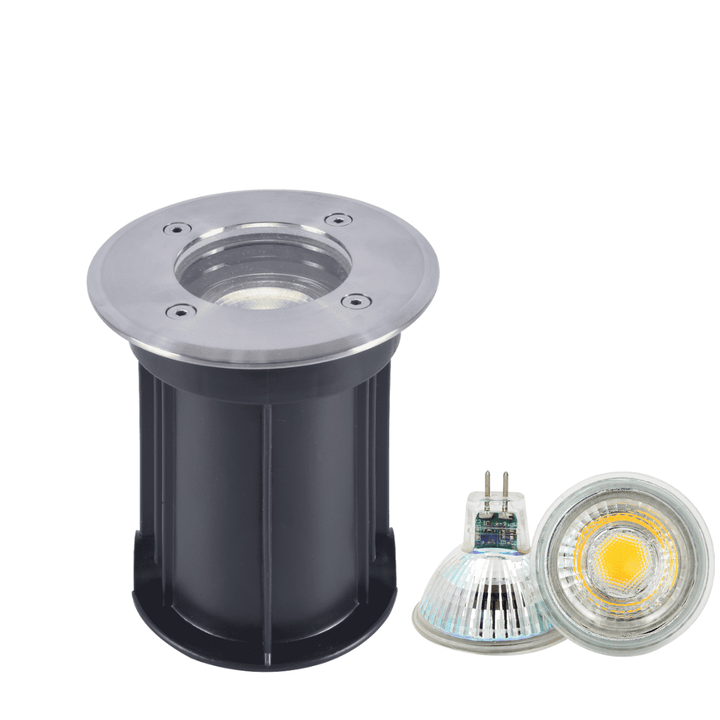 Outdoor Landscape Lighting LED 12V Low Voltage UNS02 4x/8x/12x Package Waterproof In-Ground 12V Low Voltage LED Underground Light Landscape Lighting with MR16 5W 3000K Bulb