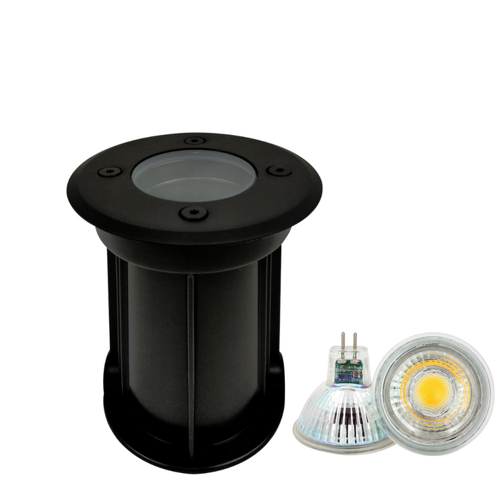 Outdoor Landscape Lighting LED 12V Low Voltage UNS02 4x/8x/12x Package Waterproof In-Ground 12V Low Voltage LED Underground Light Landscape Lighting with MR16 5W 3000K Bulb