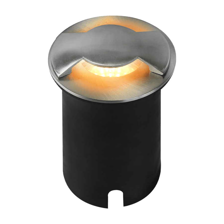 Outdoor Landscape Lighting LED 12V Low Voltage UNS04 Stainless Steel Bi Directional Two Slit In-Ground 12V Low Voltage LED In Ground Landscape Lighting Lamp Ready MR16 Socket Stainless Steel