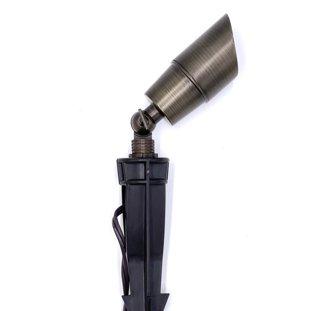 Outdoor Landscape Lighting LED 12V Low Voltage SPBP04 Rein Brown Brass Spotlight 4x/8x/12x 12V MR16 5W 2700K Package Low Voltage Outdoor Lighting