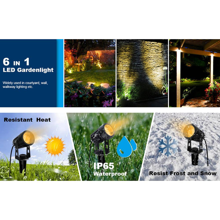 Outdoor Landscape Lighting LED 12V Low Voltage CD43 Cast Aluminum Spotlight | 5W 3000K Warm White Integrated LED 12V Low Voltage Landscape Light
