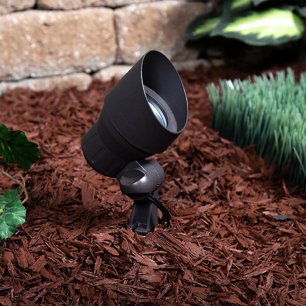 Outdoor Landscape Lighting LED 12V Low Voltage CD45 Cast Aluminum Spotlight | 5W 3000K Warm White Integrated LED 12V Low Voltage Landscape Light