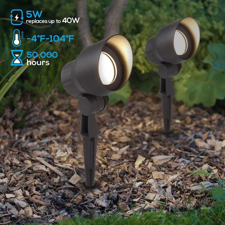 Outdoor Landscape Lighting LED 12V Low Voltage CD45 4x/8x/12x Package 12V Low Voltage Black 3000K Warm White Integrated LED Directional Up Light Outdoor Aluminum Spotlight