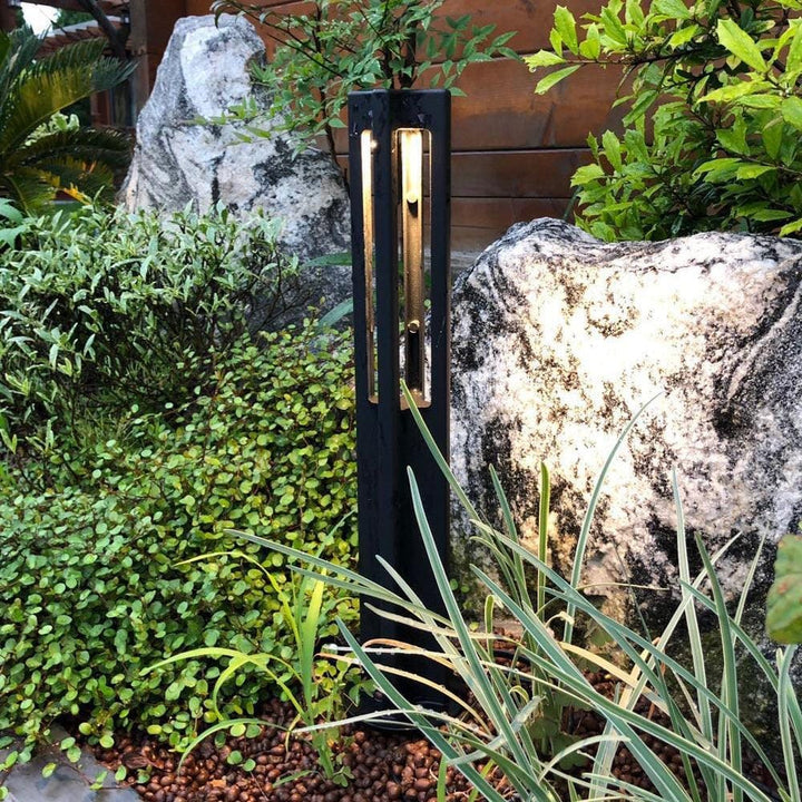 Outdoor Landscape Lighting LED 12V Low Voltage CDPA53 4x/8x/12x Package 12V Low Voltage 3000K Warm White Integrated LED Rectangular Bollard Light Outdoor Aluminum Path Lighting