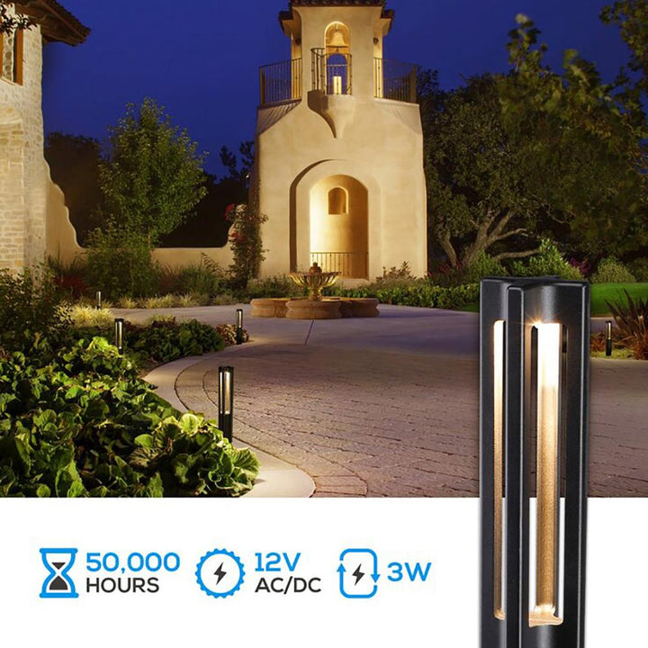 Outdoor Landscape Lighting LED 12V Low Voltage CDPA53 Cast Aluminum Path Light | 3W 3000K Warm White Integrated LED 12V Low Voltage Landscape Light