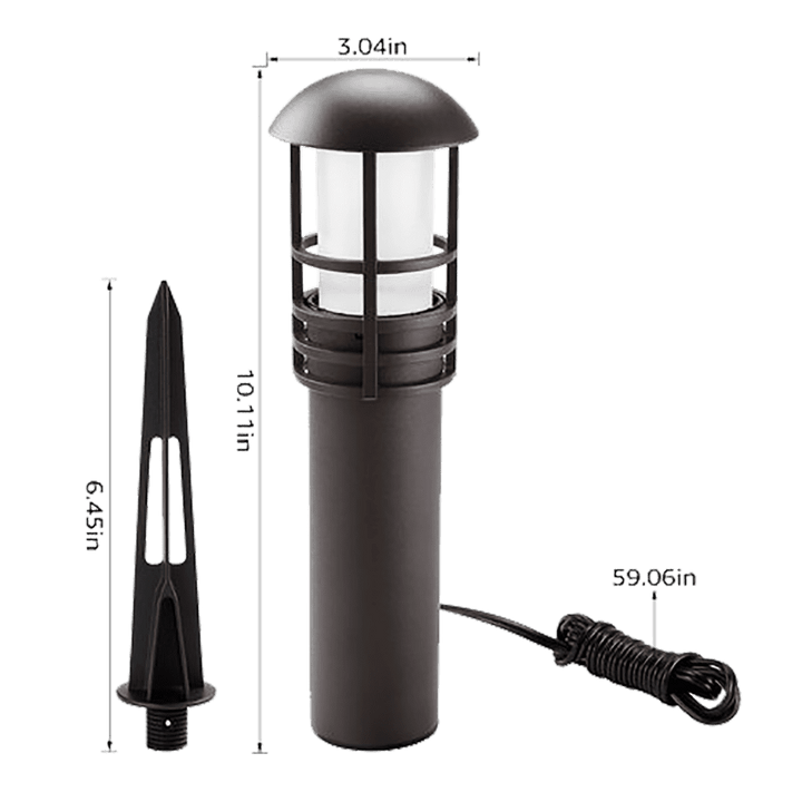 Outdoor Landscape Lighting LED 12V Low Voltage CDPA55 Cast Aluminum Path Light | 3W 3000K Warm White Integrated LED 12V Low Voltage Landscape Light