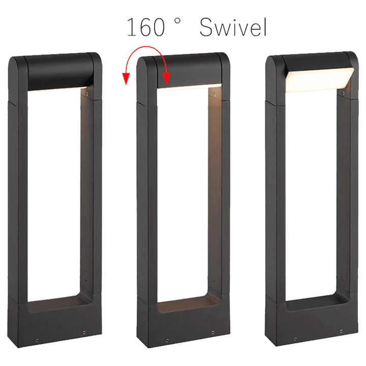 Outdoor Landscape Lighting LED 12V Low Voltage CDPA56 4x/8x/12x Package 8W 12V Low Voltage LED Rectangular Adjustable Bollard Landscape Aluminum Pathway Lighting