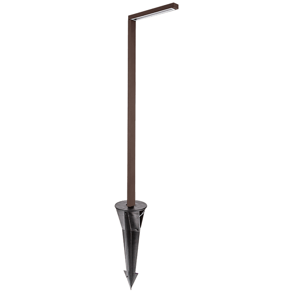 Outdoor Landscape Lighting LED 12V Low Voltage CDPA57 Cast Aluminum Path Light | 3W 3000K Warm White Integrated LED 12V Low Voltage Landscape Light Brown