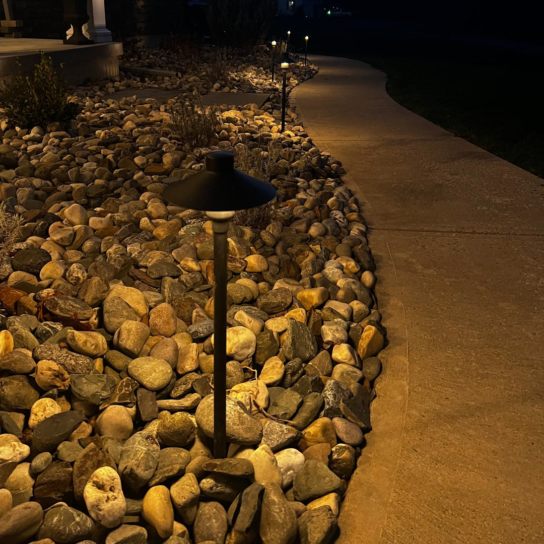 Outdoor Landscape Lighting LED 12V Low Voltage BPLP08 Tulay BH 18" Black Pathlight Low Voltage Landscape Lighting