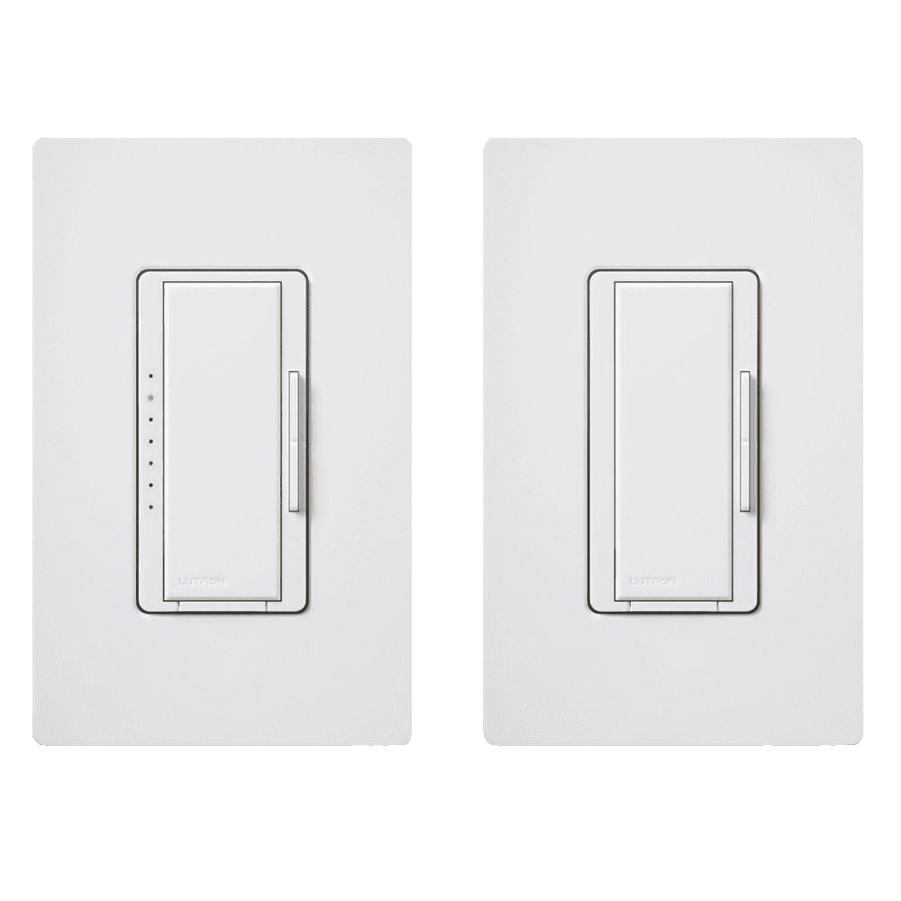 Outdoor Landscape Lighting LED 12V Low Voltage Lutron Maestro C.L Digital Dimmer Multi-Location Switch Kit, White