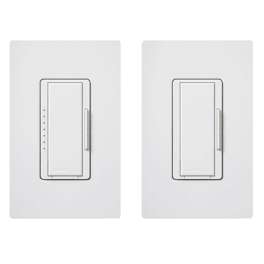 Outdoor Landscape Lighting LED 12V Low Voltage Lutron Maestro C.L Digital Dimmer Multi-Location Switch Kit, White