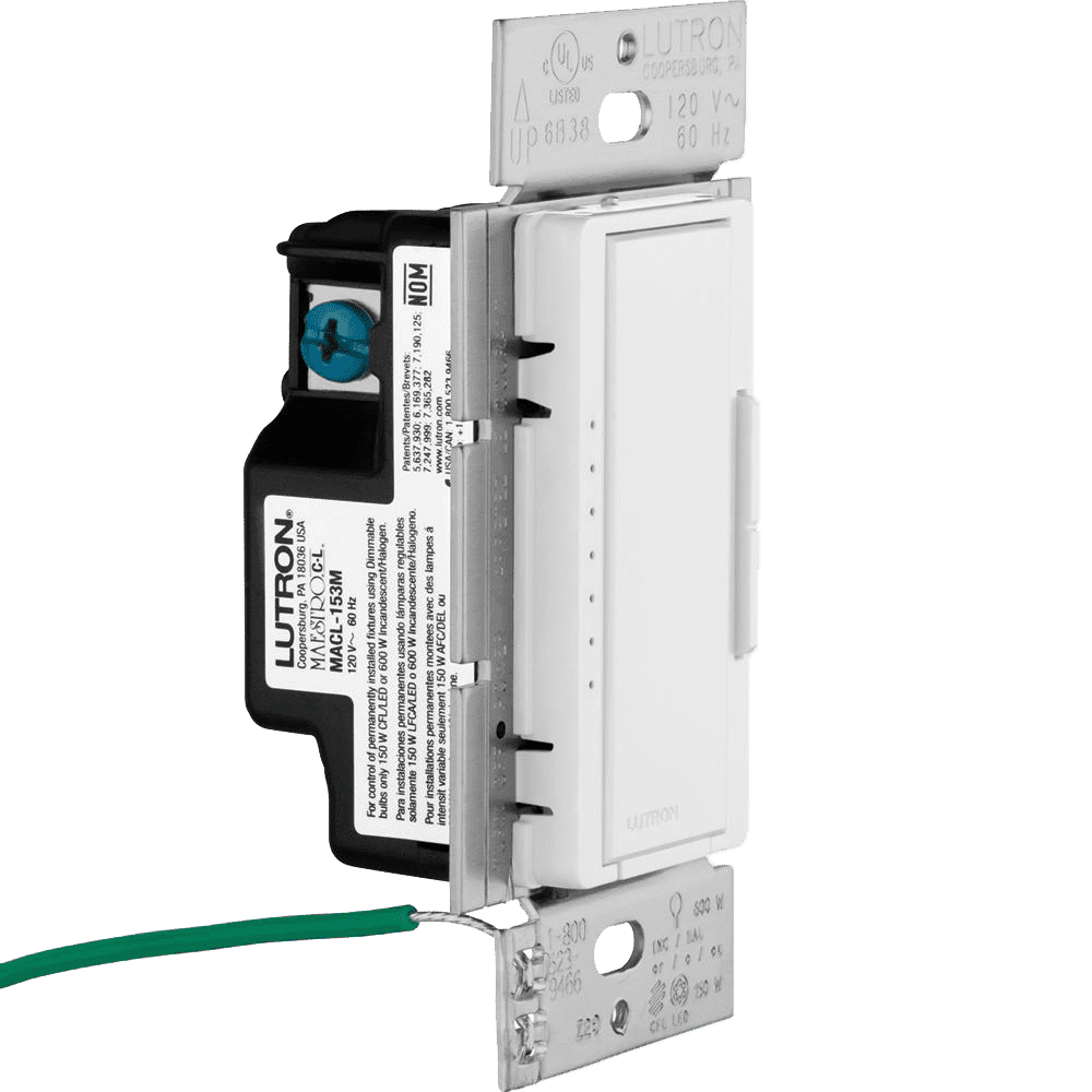 Outdoor Landscape Lighting LED 12V Low Voltage Lutron Maestro C.L Digital Dimmer Multi-Location Switch Kit, White