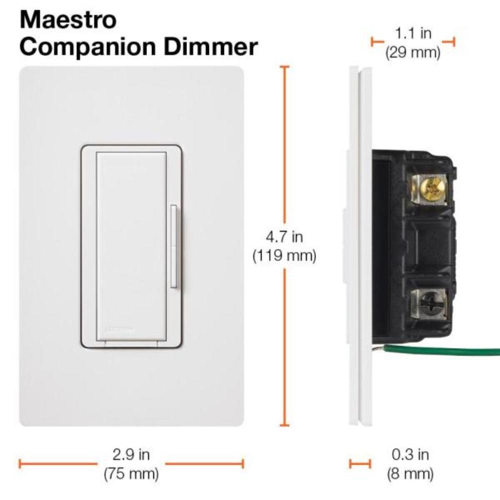 Outdoor Landscape Lighting LED 12V Low Voltage Lutron Maestro C.L Digital Dimmer Multi-Location Switch Kit, White