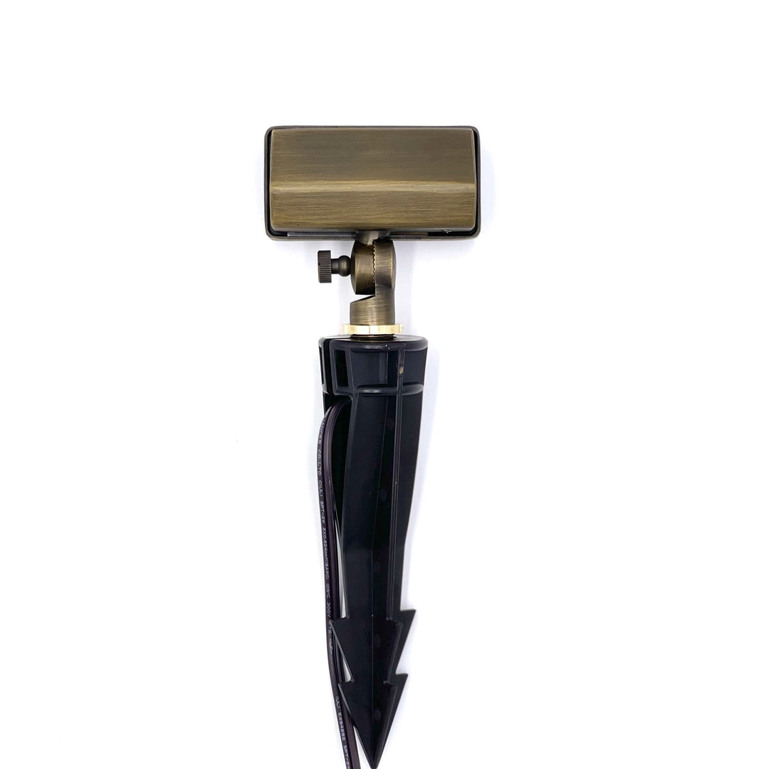 Outdoor Landscape Lighting LED 12V Low Voltage FLBP02 Tulay Antique Brass Squared Floodlight 4x/8x/12x G4 2W Dimmable 2700K Package Low Voltage Landscape Lighting