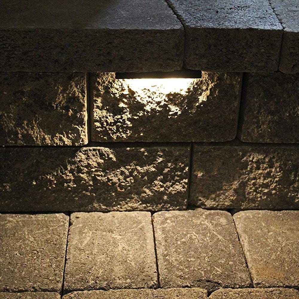 Outdoor Landscape Lighting LED 12V Low Voltage STB05 4x/8x/12x Package 1.5W 12V Low Voltage Aluminum Hardscape Paver Light Retaining Wall LED Step Lighting 3000K