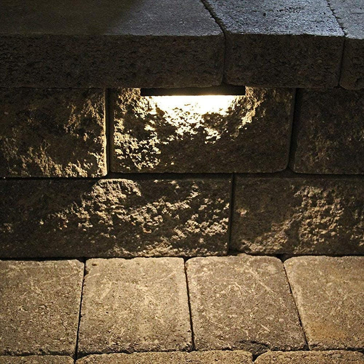 Outdoor Landscape Lighting LED 12V Low Voltage STB05 4x/8x/12x Package 1.5W 12V Low Voltage Aluminum Hardscape Paver Light Retaining Wall LED Step Lighting 3000K