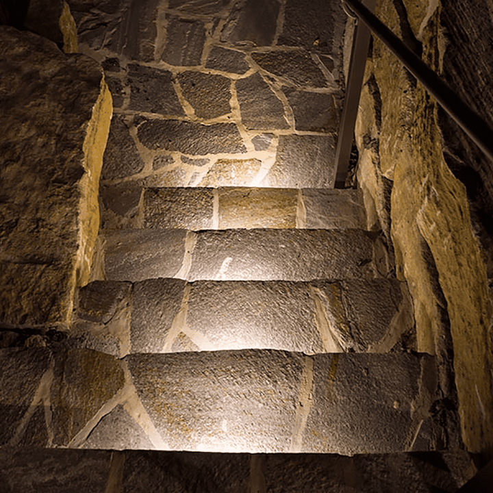 Outdoor Landscape Lighting LED 12V Low Voltage STB01 Cast Aluminum 5" Hardscape Light | 1W 3000K Warm White Integrated LED 12V Low Voltage Landscape Light