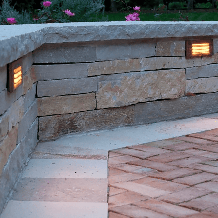 Outdoor Landscape Lighting LED 12V Low Voltage STB02 Cast Brass 4.5" Step Light | Lamp Ready 12V Low Voltage Landscape Light