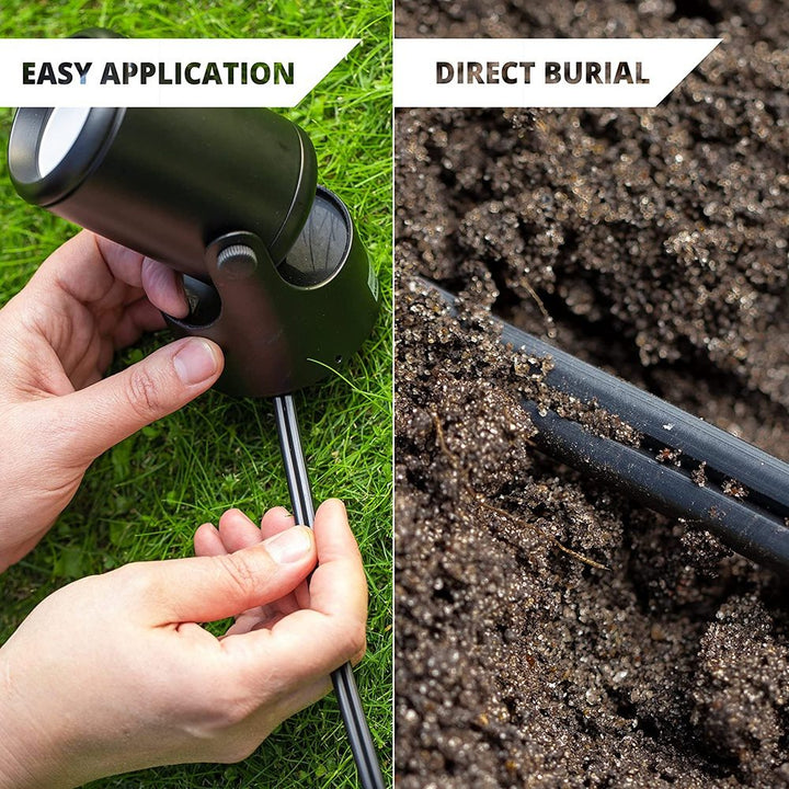 Outdoor Landscape Lighting LED 12V Low Voltage 12/2 Copper Low Voltage Landscape Lighting Wire – Direct Burial Cable for Outdoor Path, Spot & Garden Lights